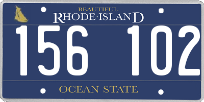 RI license plate 156102