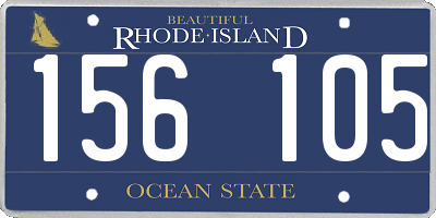 RI license plate 156105