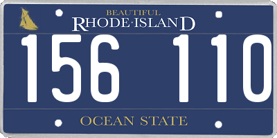 RI license plate 156110