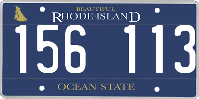 RI license plate 156113