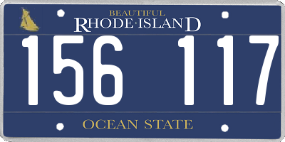 RI license plate 156117