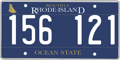 RI license plate 156121