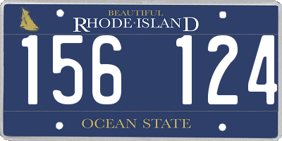 RI license plate 156124