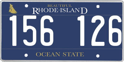 RI license plate 156126