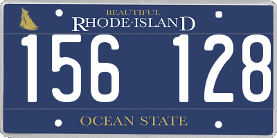 RI license plate 156128