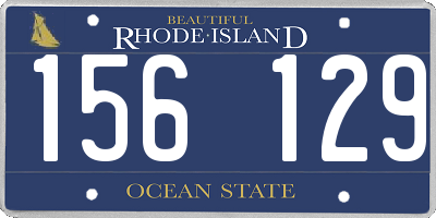 RI license plate 156129