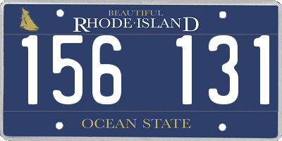 RI license plate 156131