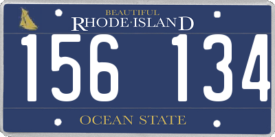 RI license plate 156134