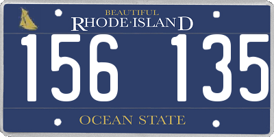 RI license plate 156135