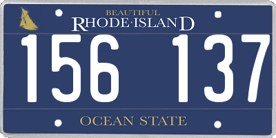 RI license plate 156137