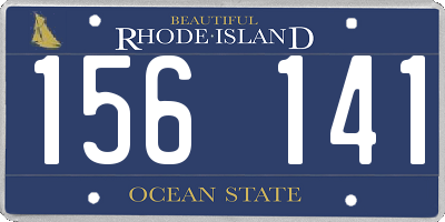 RI license plate 156141