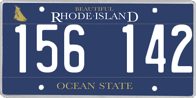 RI license plate 156142