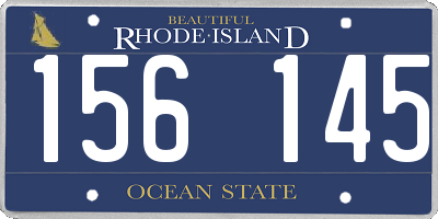 RI license plate 156145