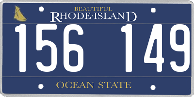 RI license plate 156149