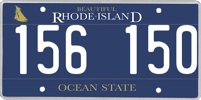 RI license plate 156150