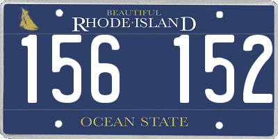 RI license plate 156152