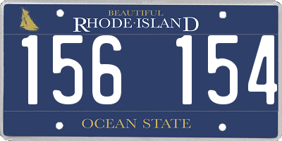 RI license plate 156154