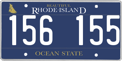 RI license plate 156155