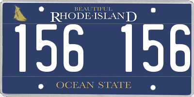 RI license plate 156156