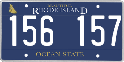 RI license plate 156157