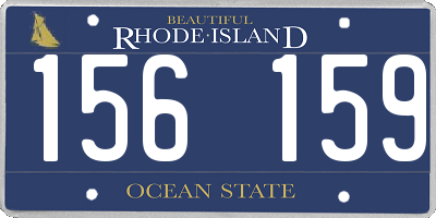 RI license plate 156159