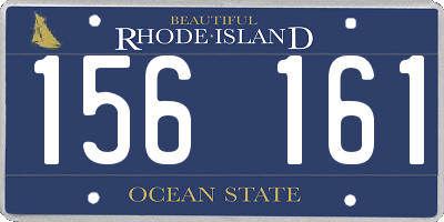 RI license plate 156161