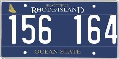 RI license plate 156164