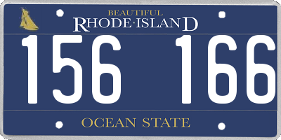 RI license plate 156166