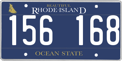 RI license plate 156168
