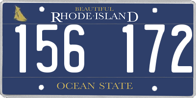 RI license plate 156172