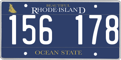 RI license plate 156178
