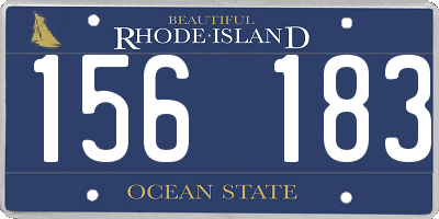 RI license plate 156183