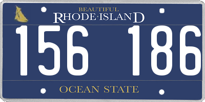 RI license plate 156186