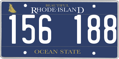 RI license plate 156188