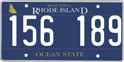 RI license plate 156189