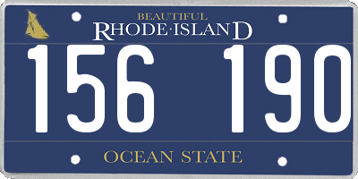 RI license plate 156190