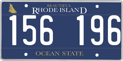 RI license plate 156196