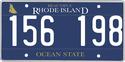 RI license plate 156198
