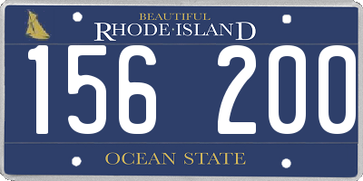 RI license plate 156200