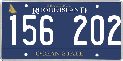 RI license plate 156202