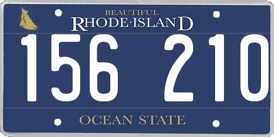 RI license plate 156210