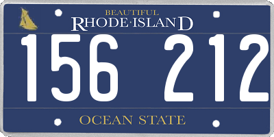 RI license plate 156212