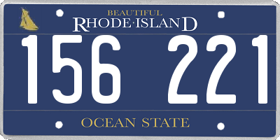 RI license plate 156221