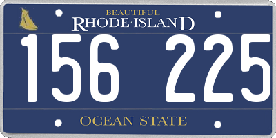 RI license plate 156225