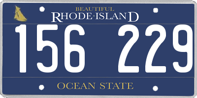 RI license plate 156229