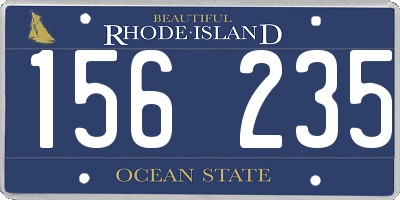 RI license plate 156235