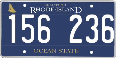 RI license plate 156236