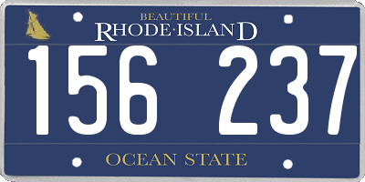 RI license plate 156237