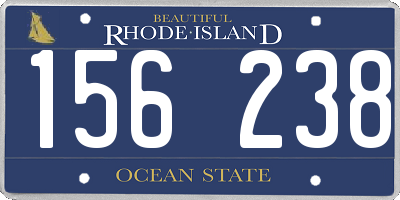 RI license plate 156238