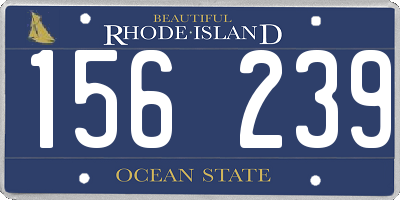 RI license plate 156239